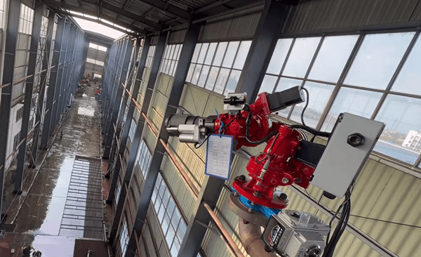 Den automatiska brandvakten är nu färdigmonterad, testad och kommer att skickas inom kort